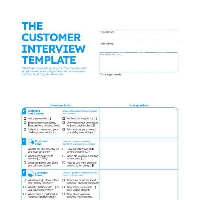 The Customer Interview Template