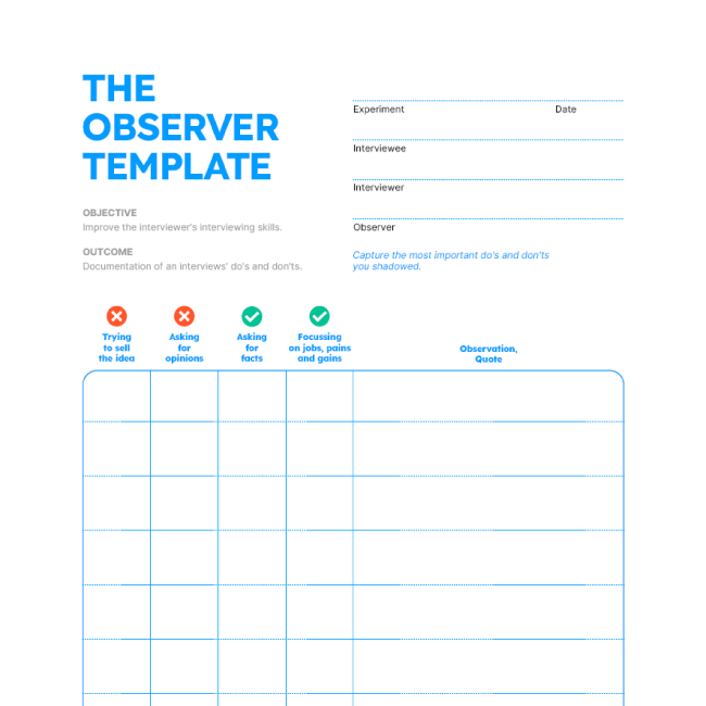 The Observer Template