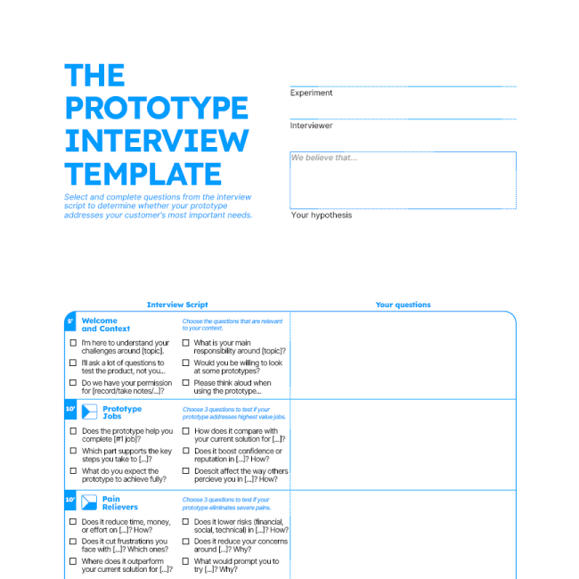 The Prototype Interview Template